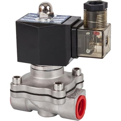 DN15 to 50,Normally closed solenoid valve, 304 stainless steel water oil valves,Moisture proof,AC 110V 220V 380V 24V,DC 12V 24V