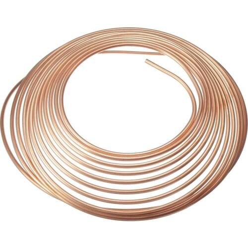 New 25ft 7.62m Roll Tube Coil of 3/16 OD Copper Nickel Brake Pipe Hose Line Piping Tube Anti-rust
