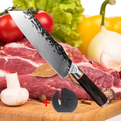 High Carbon Steel Nakiri Knife Kitchen Knives Boning Knife Chinese Knives Meat Cleaver Kitchen Chef Knife with Knife Sharpener