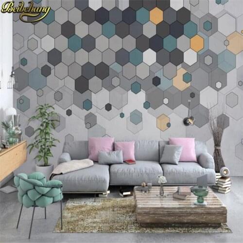 Beibehang custom Nordic modern minimalist abstract geometric TV background wall wallpaper papel de parede wall papers home decor