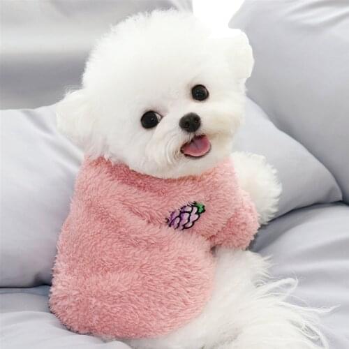 DUOMASUMI Fall Winter Puppy Clothes Pet Apparel Coat Velvet Warm Teddy Bichon Yorkshire puppies Small Dog outfit clothing