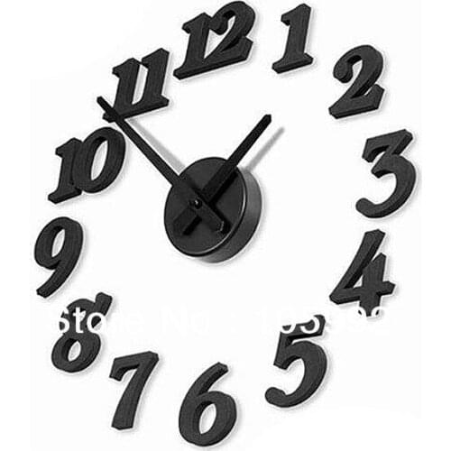 Personalized clock diy stereo digital clock wall clock short pointer New DIY Modern Time Design Wall clock decor Room