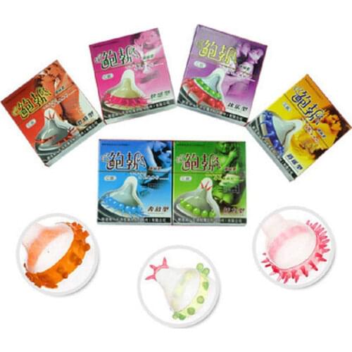 30 pcs Men Condoms Adult Sex Products Sensation Female G-spot Vaginal Stimulation Condoms Sophora Viciifolia Spike Penis Sleeve