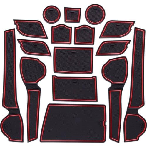 For KIA K5 2016 2017 2018 2019 JF 4th Gen mk4 KIA Optima SW Anti-Slip Rubber Mats Gate Slot Mat Accessories Stickers No Cup Mats