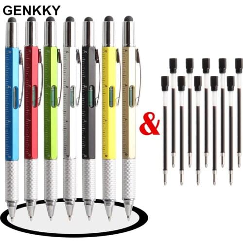 2+20/Set 7 colors novel Multifunctional Screwdriver Ballpoint Pen Touch Screen Gift Tool School office supplie stationery pens