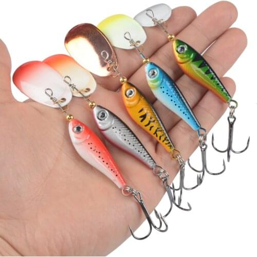 12g/15g/22g Fishing Lure Jigging Metal Hard Bait Spoon Vib Wobbler Diving Swivel Bait Fishing Lure Jig Vibration Swim Tackle
