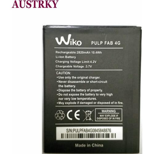 New 2820mAh Replacement Batteries For WIKO Pulp FAB 4G Phone In stock Tracking code
