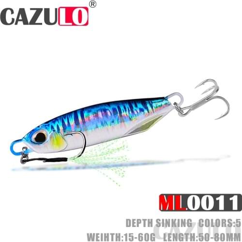 Sinking Metal Jig Fishing Accessories Lure Isca Artificial Weights 15-60g Bait Bass Peche En Mer For Mandarin Fish Tackle Leurre