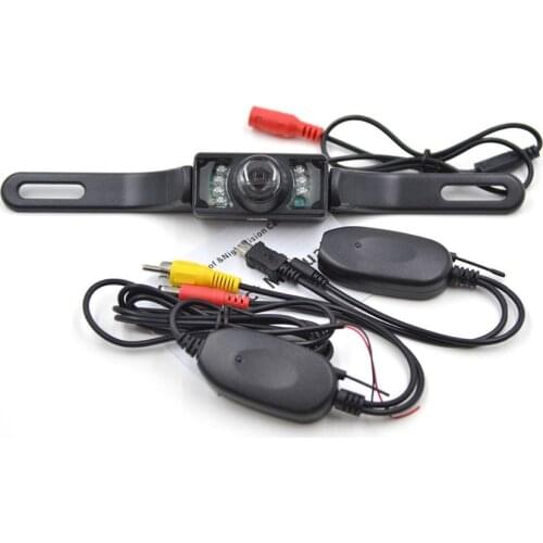 Universal Waterproof Wireless Car Rear View Camera Wide Angle Backup Reverse Camera Night Vision License Plate Parking Camera