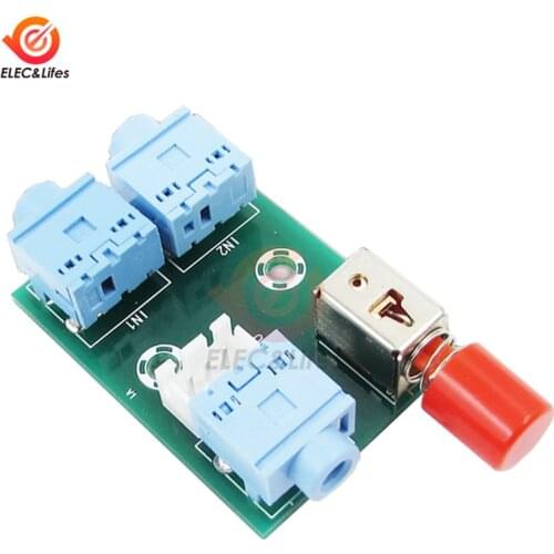 XH-M371 Audio Switching Module 3.5 Audio 2 into 1 Out Switch Switch Board Audio Socket Switch Diy Electronic PCB Board