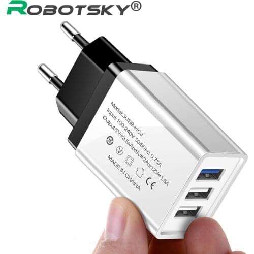 3 Ports USB Charger Fast Charging Wall Mobile Phone Charger For iphone Samsung S10 S9 Plus Xiaomi Huawei P20 USB Power Adapter