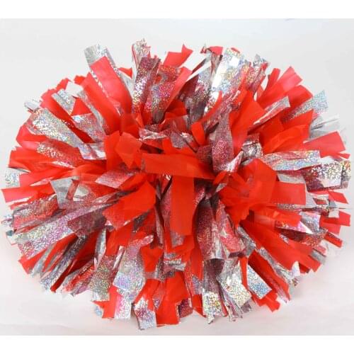 1 piece colorfast MATT add Laser Silver cheerleader pom poms cheerleading pompoms Cheering pompom Flower Took Ball Bouquet