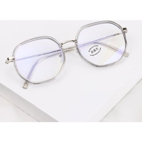 1PC Metal Myopia Eyeglasses Unisex Round Frame Ultralight Anti-UV Radiation Glasses High-definition Flat Mirror Eyewear -1.0~-4