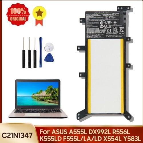 100% Original Battery C21N1347 for ASUS X555 X555LA X555LD X555LN A555L Y583L R556L R557L F555L 5070mAh Tablet Battery +Tools