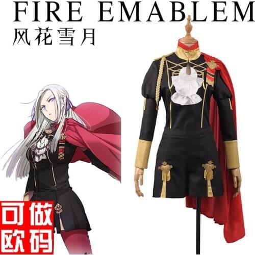 2021 Game Fire Emblem Cosplay Edelgard Leisure Uniform Skirt Adult Daily Dress Up Set