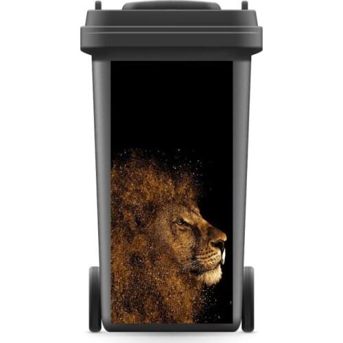3D Rubbish Bin Sticker Lion Head Animal Wallpaper mural Wall Print Decal Removable Wall Mural Photo self adhesive Gift