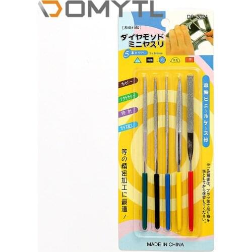 5pcs 3*140 4*160 5*180mm Needle File Best Quality Diamond Jewelry Carving Grinding Watch Repair Assorted Craft Metal Tools Set