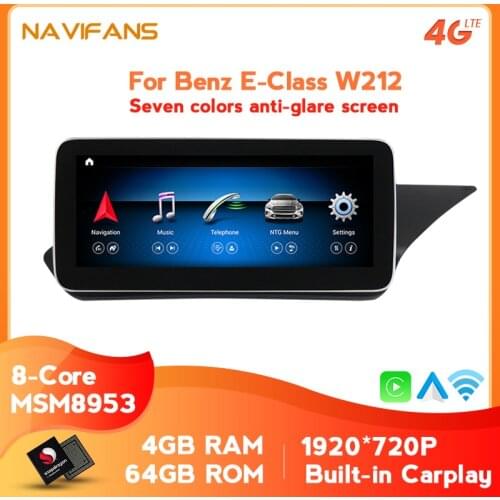 Android 10 DSP 12.5‘’ Anti-glare Screen IPS Car Multimedia GPS For Benz E Class W212 S212 2009-2016 RHD Navigation Radio
