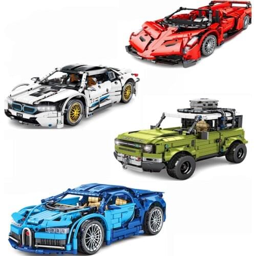 SEMBO Blocks MOC Car Building Bricks Famous Vehicle Model Kids Toys for Children Toy Boy Birthday Gifts Man Present 701940