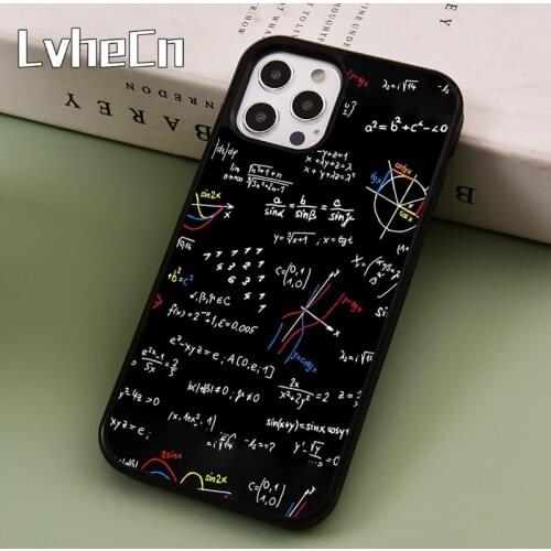LvheCn Funny Math Formulas Equations Phone Case Cover For iPhone 5 SE 2020 6s 7 8 Plus 11 12 Pro X XR XS Max Samsung S8 S9 S10