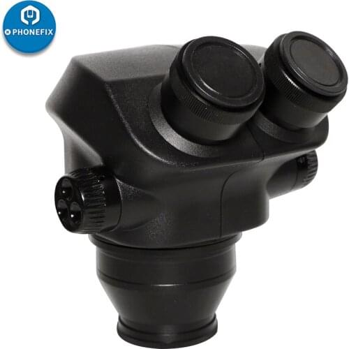 Black Microscope Head for 3.5X-90X 7X-45X digital electronic microscope for mobile phone repair + WD 0.5X 2.0X Auxiliary Lens