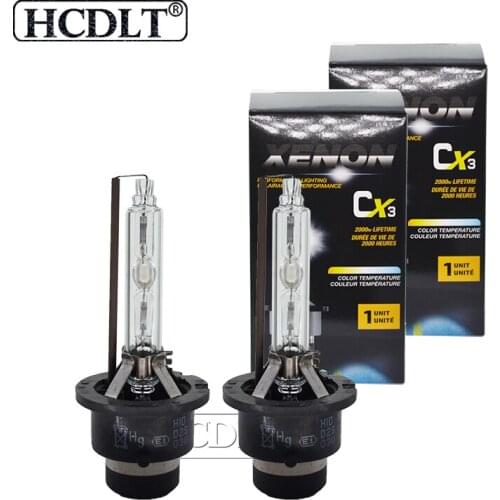 HCDLT 1 Pair New OEM Super Bright Car Xenon Headlight Bulb 35W 5500K D2S D4S Auto Headlamp Light With Metal Bracket Protection