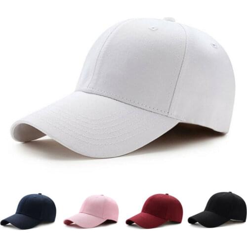 Unisex Men Women Korea Style Caps Fashion Adjustable Blank Curved Plain Baseball Caps Casual Solid Color Visor Hats 5Colors