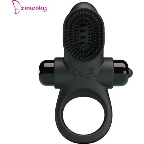 Reusable Vibrating Ring Penis Sleeve Extender Male Cock Sex Toy Dick For Men Intimate Goods Vibrator