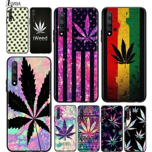 Fashion Kenevir yaprak For Huawei Honor 7C 7A 7S 8 8A 8X 8C 8S 9 9S 9X 9N 9A 9C 9i Pro Lite Silicone Black Soft Phone Case