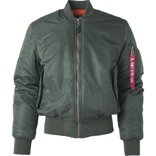 Men Hip Hop Padded Letterman Winter Waterproof Nylon Puffer Red Women Coat Plus Size US Air Force Pilot Ma1 Bomber Flight Jacket