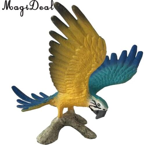 Realistic Artificial Birds Model Figurine Miniatures Action Toy Collections - Macaw/Owl/Flamingo/Peacock/Crane Garden Decor