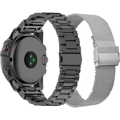 26 22 20mm Watchband For Garmin Fenix 6 6X Pro 5 5X Plus 3HR 5S 6S Stainless Steel Band Forerunner 945 Quick Release Wrist Strap