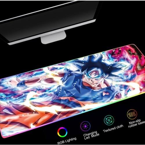 RGB Mouse Pad Large Gaming XXL Computer Anime Pad Led Big Mat Anti-slip Rubber Keyboard Desk PC Mause with Backlit