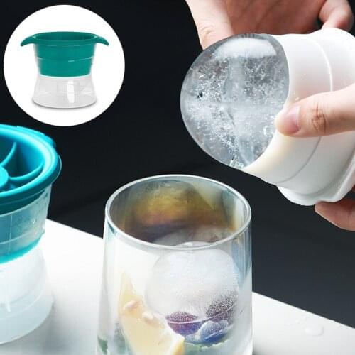 Silicone Sphere Ice Cube Mold Kitchen Stackable Slow Melting DIY Ice Ball Round Jelly Making Mould For Cocktail Whiskey Drink