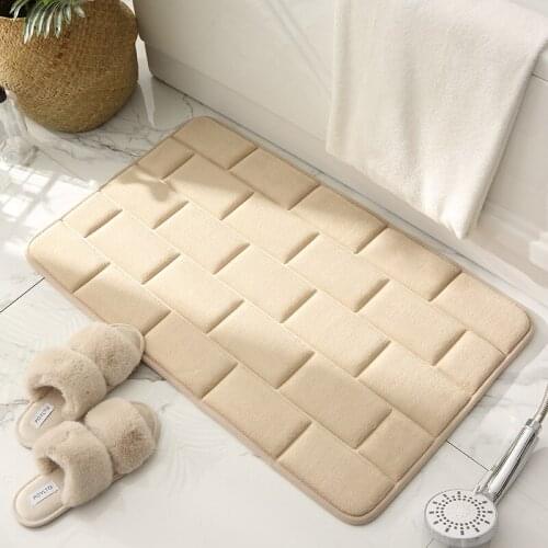 Water Absorption Bath Rug Home Soft Non-slip Memory Foam Door Mat Kitchen Bathroom Toilet Washable Floor Mats Home Decoration