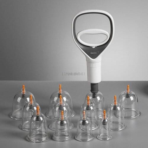 High quality 12 cans household vacuum cupping set thickening acupuncture massage moisturizing cupping device