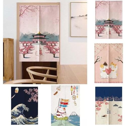 Japanese Cloth Curtain Bedroom Shower Half Panel Curtain Home Decoration Blackout Curtain Doorway Hanging Curtain