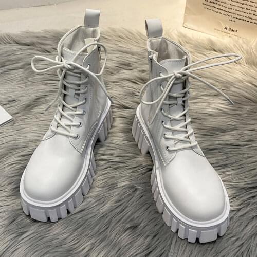2020 Boots Women Leather Shoes for Winter Warm Boots Fashion Shoes Woman Casual Autumn Leather Botas Mujer Female Ankle Boots