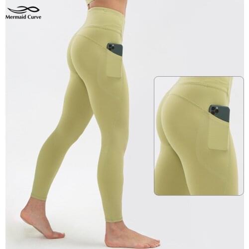Mermaid Curve Power Series Gym Lycra Fabric Fitness Female Full Length Leggings Pants Comfortable And Formfitting Yoga Pants