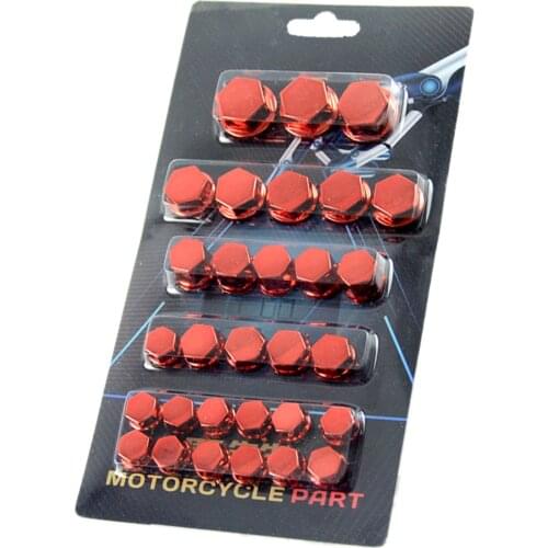 30 Pcs/Set Brand New Motorcycle Modification Accessories Head Screw Cover Decorative Parts Nuts Styling Cover