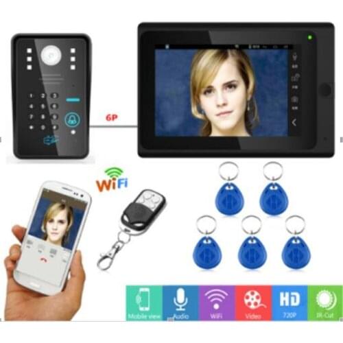 7 Inch Wired WIFI Password/ID Card Access Control Video Door Phone