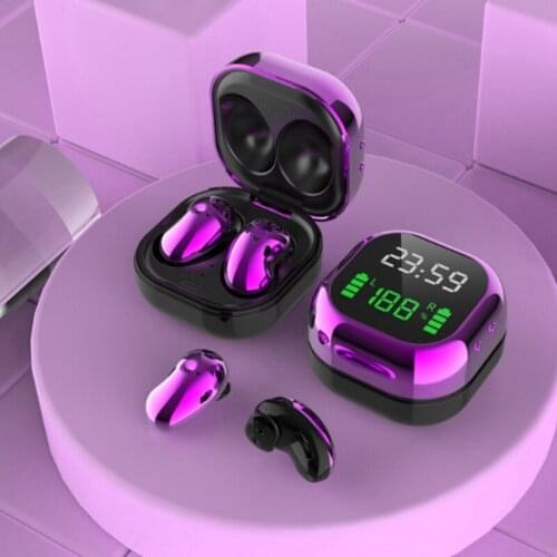 S6Plus Led Three True Display Tws5.1 Wireless Mini Clock Bluetooth Headset Digital Display