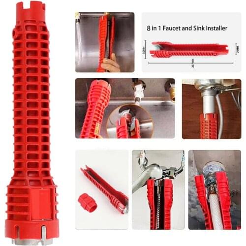 Faucet and Sink Installer Wrench Anti-Slip Handle Double Head Wrench Tool Extra-long design Wrench Tools