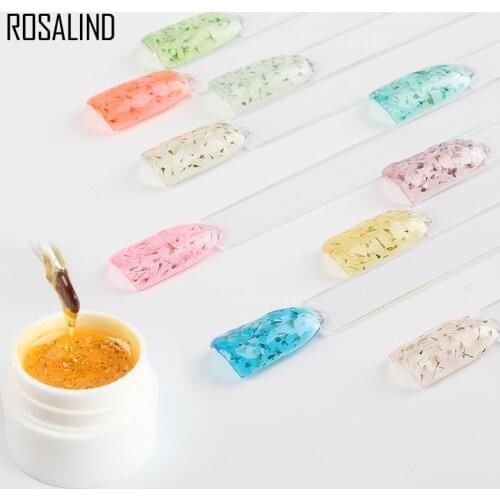ROSALIND 5ML Flower Fairy Gel Nail Polish Set For Manicure Soak Off Gel Varnish Nail Extension White Design Manicure Nail Art
