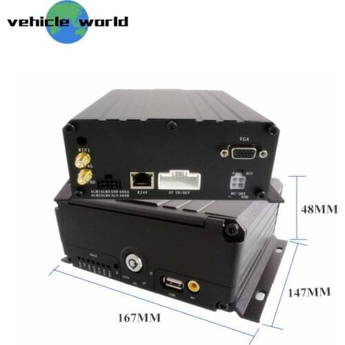 GPS 3G 4G Trailer Truck School Bus Taxi Vehicle Car HDD SD Card AHD 1080P 4CH Mobile DVR