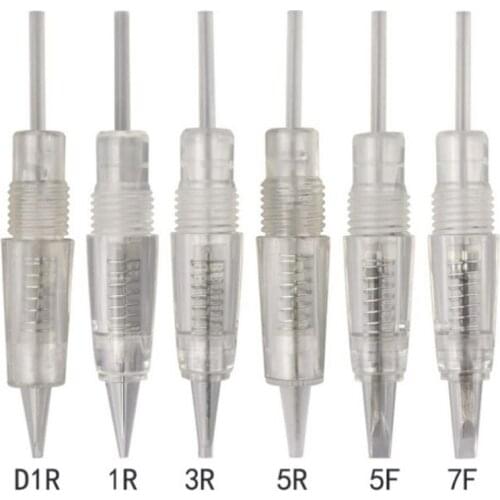Cartridge Tattoo Makeup 50piece 1D Cartridge Needles tattoo needle for Needles Tips for Eyebrow lip Hot Wholesale