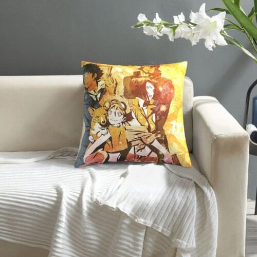Cowboy Bebop pattern print Cushion Cover Decorative Pillowcase Chair Seat Square Car Pillow Cover Home Living Textile