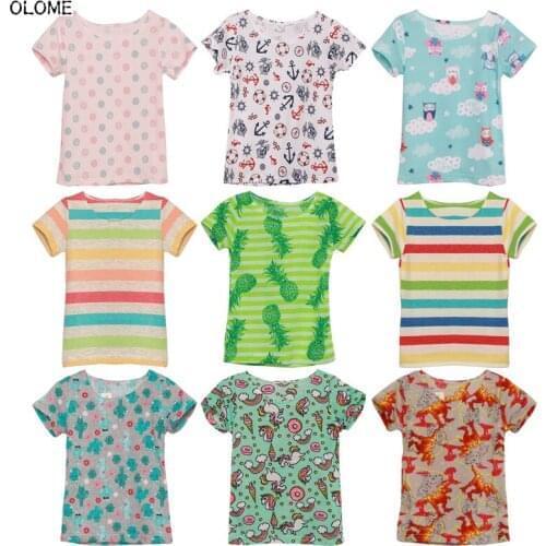 OLOME summer floral girls and boys t-shirts free shipping sweet childrens short sleeves clothes unisex baby charming tees
