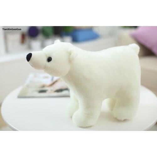 Lovely white polar bear plush toy about 35x20cm soft doll throw pillow birthday gift h0720