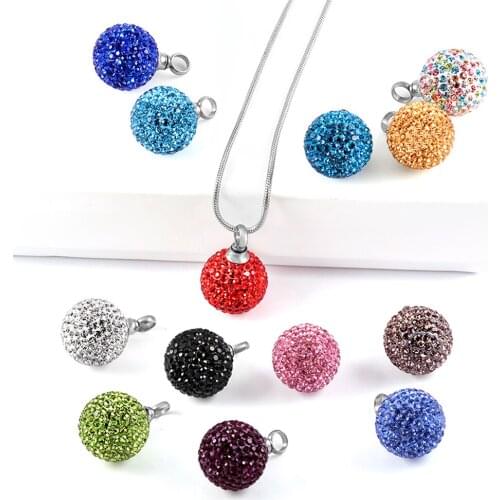 MJD8865 Crystal Ball Cremation Jewelry Pendant Ash Holder Pendant Jewelry Keepsake Memorial Urn Necklace